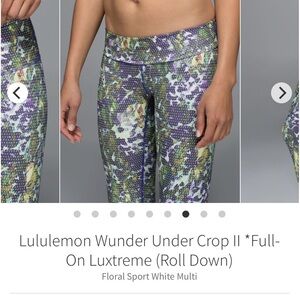 LULULEMON WUNDER UNDER ROLL DOWN CROPS